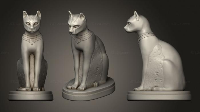 Статуэтки животных (Cat Том 2, STKJ_1994) 3D модель для ЧПУ станка